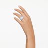 Luna Cocktailring, Mond, Weiß, Rhodiniert - Swarovski, 5666182
