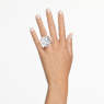 Lucent cocktail ring, Octagon cut, White - Swarovski, 5666590
