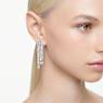 Hyperbola ドロップピアス, ミックスカット, ホワイト, ロジウム・プレーティング - Swarovski, 5668354