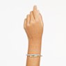 Dextera bangle, Magnetic closure, White, Gold-tone plated - Swarovski, 5669498