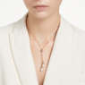 Pendentif en Y Originally, Perle de cristal, Blanc, Placage de ton or rosé - Swarovski, 5669521