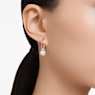 Originally ต่างหูทรงหยดน้ำ, มุกคริสตัล, ขาว, เคลือบโทนสีโรสโกลด์ - Swarovski, 5669524