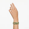 Gema bracelet, Mixed cuts, Green, Gold-tone plated - Swarovski, 5670091