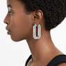 Lucent ringoorbellen, Statement, Achthoekige vorm, Wit - Swarovski, 5671087
