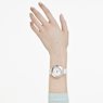 Hodinky Octea Chrono, Vyrobeno ve Švýcarsku, Kožený řemínek, Bílá, Povrchová úprava v růžovozlatém odstínu - Swarovski, 5671150