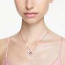Idyllia pendant, Clover, White, Rose gold-tone plated - Swarovski, 5674211