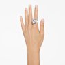 Mesmera cocktail ring, Octagon cut, White, Rhodium plated - Swarovski, 5674299
