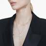 Insigne pendant, Mixed cuts, Cross, White, Rhodium plated - Swarovski, 5675573