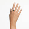 Mesmera open ring, Mixed cuts, Green, Silver-tone finish - Swarovski, 5676969