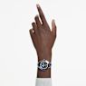 Octea Moon watch, Swiss Made, Moon, Leather strap, Blue, Stainless steel - Swarovski, 5677494