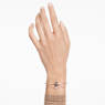 Swan bangle, Swan, Black, Rose gold-tone plated - Swarovski, 5678048