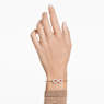 Bracelete Hyperbola, Infinity, Branca, Lacado a rosa dourado - Swarovski, 5679443