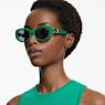 Sunglasses, Cat-eye shape, SK6002, Green - Swarovski, 5679539