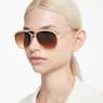 Sunglasses, Pilot shape, SK7005, Brown - Swarovski, 5679666