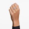 Hyperbola 個性戒指, Infinity, 白色, 鍍白金色 - Swarovski, 5679696