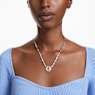 Idyllia necklace, Flower, Yellow, Rhodium plated - Swarovski, 5679916