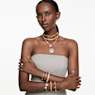 Idyllia armband, Bloem, Geel, Rodium toplaag - Swarovski, 5679938