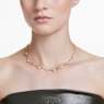 Imber Halskette, Rundschliff, Verstreutes Design, Weiß, Goldlegierungsschicht - Swarovski, 5680090