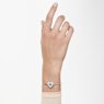 Hyperbola bangle, Heart, Blue, Rhodium plated - Swarovski, 5680393