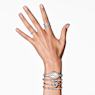 Hyperbola bangle, Heart, Blue, Rhodium plated - Swarovski, 5680393