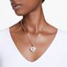 Hyperbola pendant, Crystal pearl, Heart, White, Gold-tone plated - Swarovski, 5680399