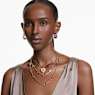 Hyperbola pendant, Crystal pearl, Heart, White, Gold-tone plated - Swarovski, 5680399