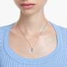 Swarovski Iconic Swan จี้สร้อยคอ, หงส์, ขนาดเล็ก, น้ำเงิน, เคลือบโรเดียม - Swarovski, 5680422