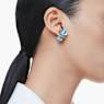 Lucent stud earrings, Pavé, Ball, Blue, Blue finish - Swarovski, 5680693