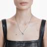 Swan Set, Kristallperle, Schwan, Grau, Rhodiniert - Swarovski, 5680875
