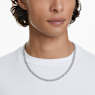 Una Angelic Tennis necklace, Round cut, Long, White, Ruthenium plated - Swarovski, 5681057