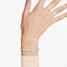 Imber Tennis 手鏈, 圓形切割, 白色, 鍍白金色 - Swarovski, 5682666