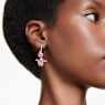 Alice in Wonderland drop earrings, Asymmetrical design, Cat and teapot, Multicoloured, Rhodium plated - Swarovski, 5682806