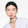 Constella necklace, White, Rhodium plated - Swarovski, 5683360