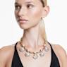 Idyllia necklace, Crystal pearls, Shell, White, Gold-tone plated - Swarovski, 5683941