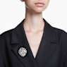 Idyllia brooch, Shell, White, Gold-tone plated - Swarovski, 5683967