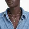 Idyllia Y pendant, Crystal pearl, Shell, White, Gold-tone plated - Swarovski, 5683968
