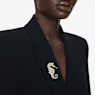 Idyllia pendant, Crystal pearls, Seahorse, Pink, Rose lacquered - Swarovski, 5684233