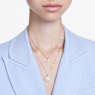 Meteora layered pendant, White, Rhodium plated - Swarovski, 5684244
