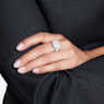 Meteora cocktail ring, White, Rhodium plated - Swarovski, 5684249