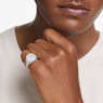 Meteora cocktail ring, White, Rhodium plated - Swarovski, 5684249