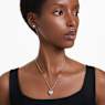 Idyllia set, Crystal pearl, Heart, White, Rhodium plated - Swarovski, 5684383