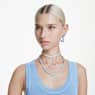 Matrix Tennis choker, Round cut, White, Rhodium plated - Swarovski, 5685755