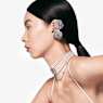 Idyllia choker, Crystal pearl, Shell, Blue, Ruthenium plated - Swarovski, 5688233