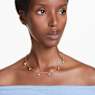 Collier Imber, Taille ronde, Bleu clair, Placage de ton or - Swarovski, 5688246
