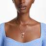 Gema pendant, Mixed cuts, Crystal pearl, Flower, Pink, Gold-tone plated - Swarovski, 5688490