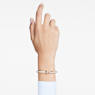 Numina bangle, Round cut, White, Gold-tone plated - Swarovski, 5688493