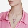 Idyllia pendant, Mixed cuts, Crystal pearl, Shell, Pink, Rhodium plated - Swarovski, 5688620