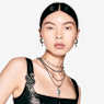 Swan choker and brooch, Crystal pearl, Swan, Black, Ruthenium plated - Swarovski, 5688747