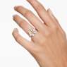 Idyllia cocktail ring, Mixed cuts, Flower, Yellow, Rhodium plated - Swarovski, 5689087