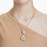 Idyllia pendant, Crystal pearl, Mixed cuts, Shell, White, Gold-tone plated - Swarovski, 5689197